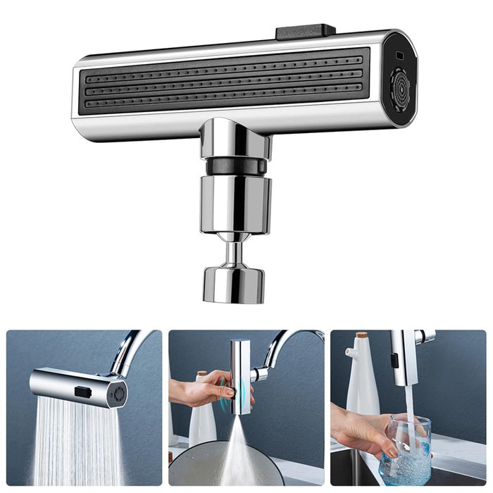 Rotating splash-proof kitchen faucet nozzle